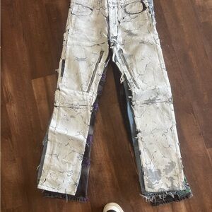 Givenchy Light Gray Distressed Jeans